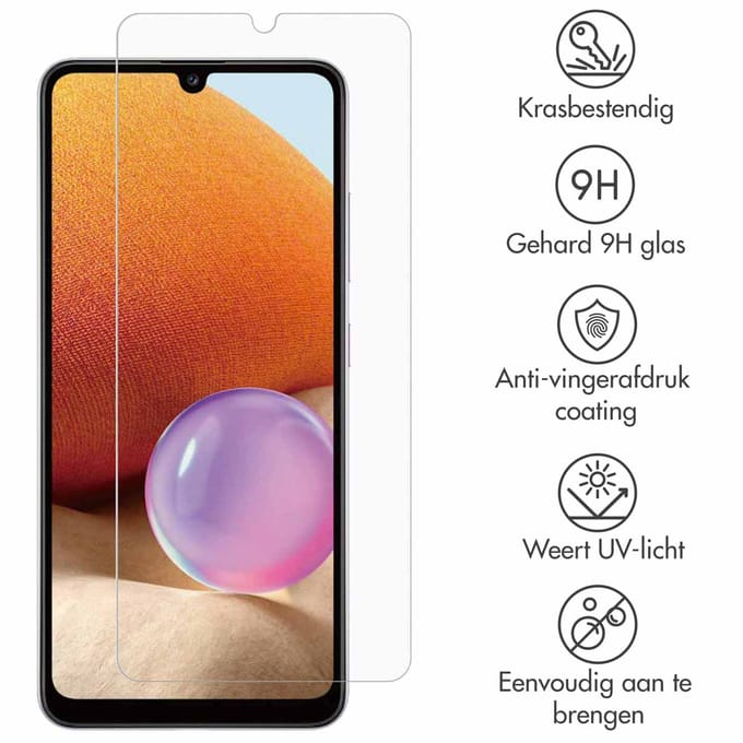 Accezz Screen Protector - Geschikt voor Samsung Galaxy A32 (4G) - Gehard Glas Screenprotector