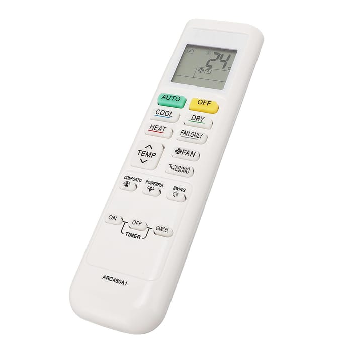 Airconditioner Afstandsbediening Universele Vervangingsafstandsbediening voor ARC480A1 ARC480A2 ARC480A3 white