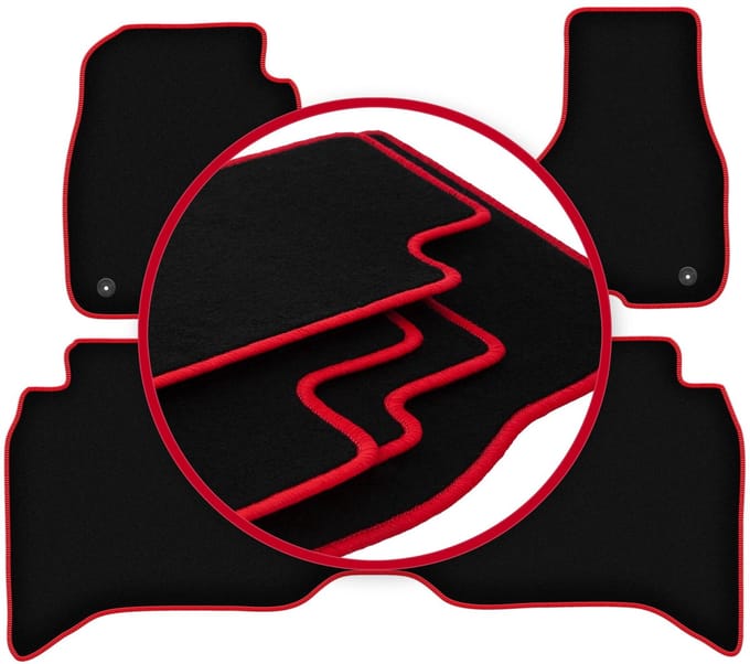 CARLUX-RED automatten voor: Dodge RAM DS DJ 1500 pick-up (2012-2020)