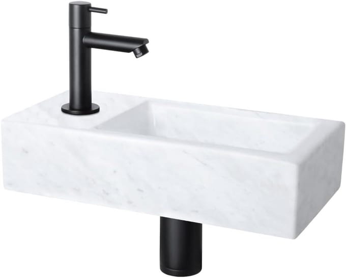 Wastafels Set - Toilet fontein - Handen Wassen - Compact Ontwerp - 37.5cm - Wit