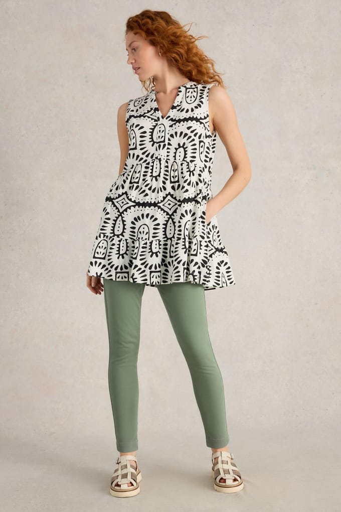 White Stuff Janey Crop Jegging Mid Green Größe: 6 REGULAR | Sport-Leggings Outlet | Damen | Grün