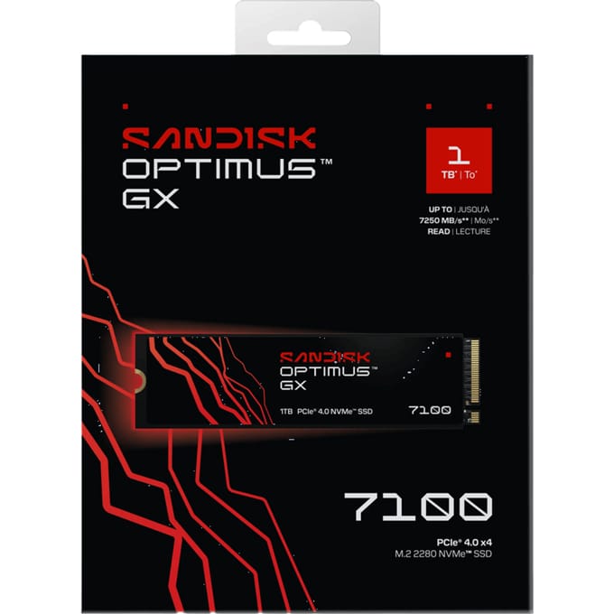 SANDISK Optimus GX 7100 SSD - 1TB - PCIe 4.0 - M.2 2280