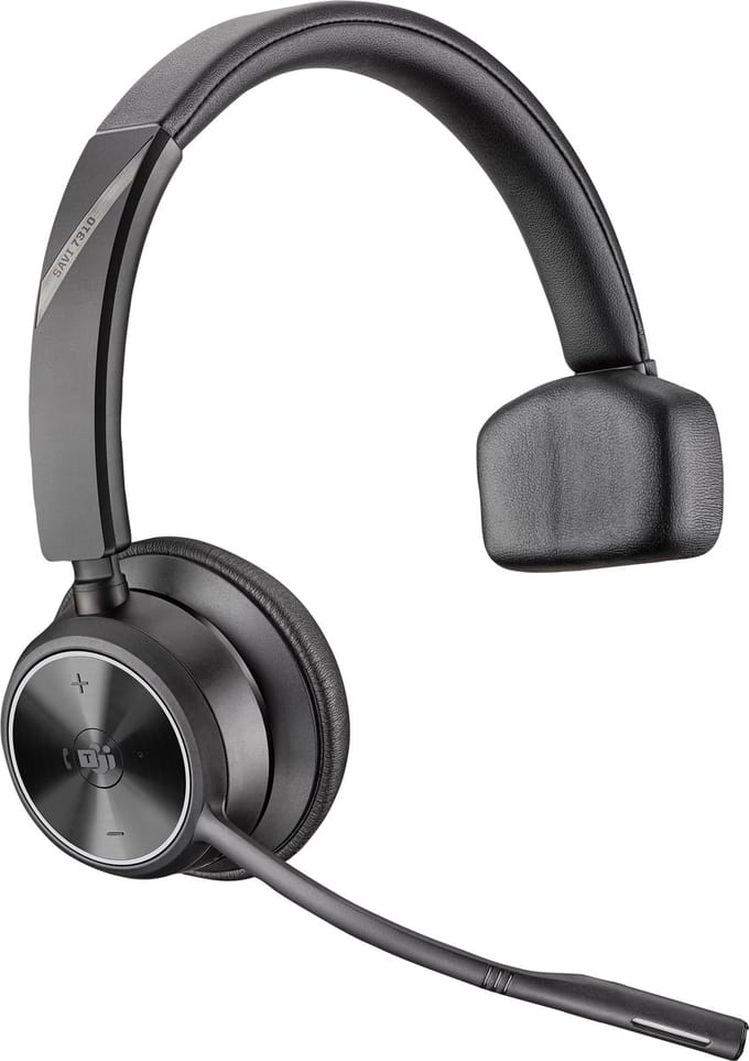 POLY Savi 7310 Office Headset - Draadloos - Kantoor/callcenter - Zwart