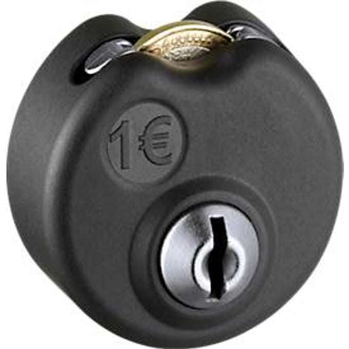 C+P WF-Lock statiegeldslot, voor 1 euromunt, zwart