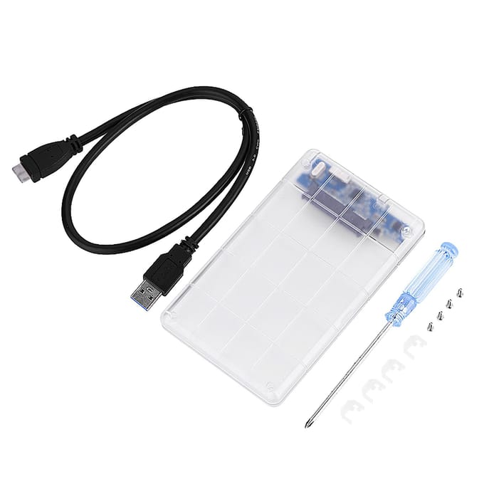 2,5  SATA naar USB 3.0 Harde Schijf Behuizing HDD SSD Opslagdoos Case (Geen harde schijf inbegrepen) white