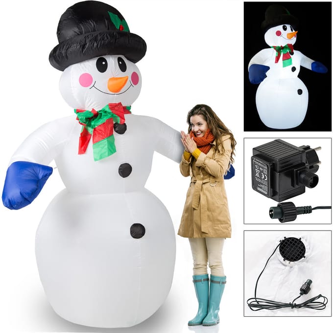 Monzana Opblaasbare Sneeuwpop XXL - 240cm LED Verlichting