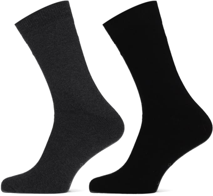 Teckel - Dames Sokken - Badstof zool - 2-Pack - Maat 36/42 - Anthracite