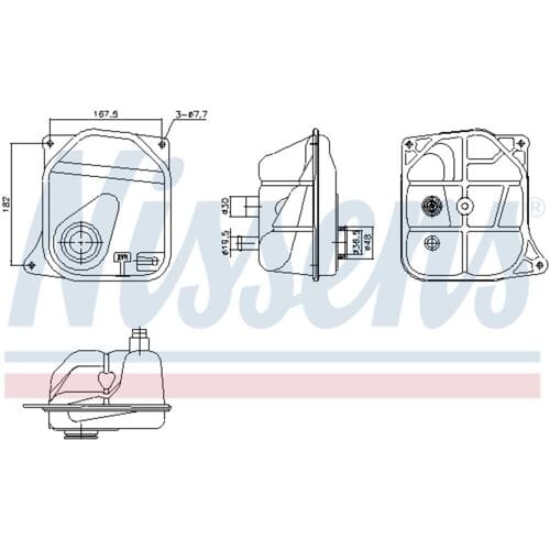 Watertank, radiator NISSENS 996362