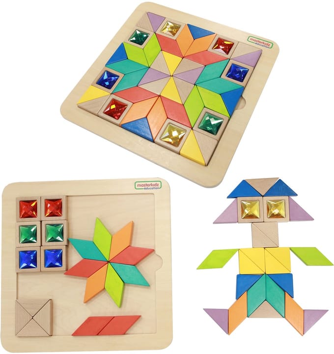 Masterkidz Montessori Tangram kleur- en vormleermozaïekpuzzel - UNI