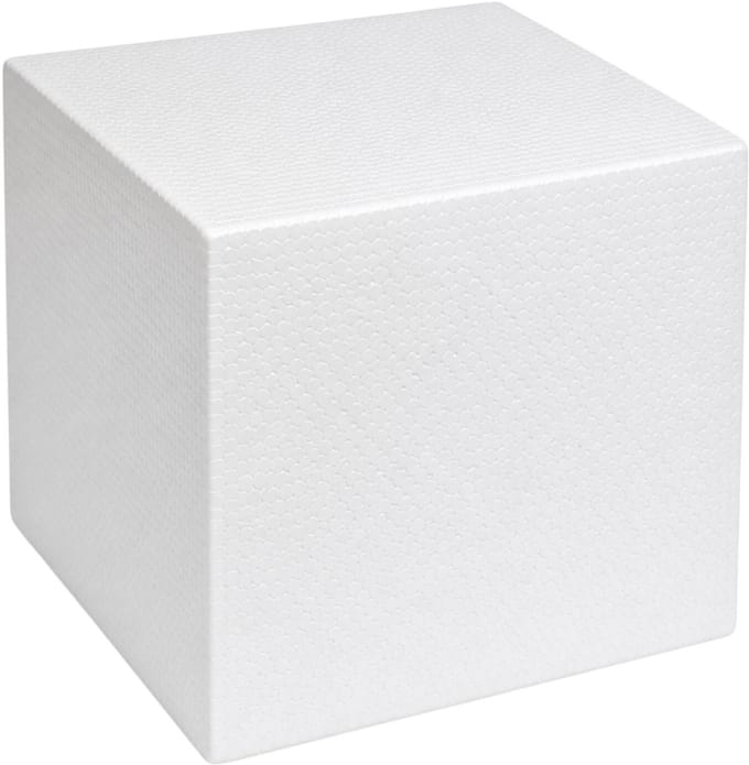 Piepschuim vormen - kubus - 1x - 30 x 30 x 30 cm - styropor hobby / DIY vorm - basis knutselfiguren