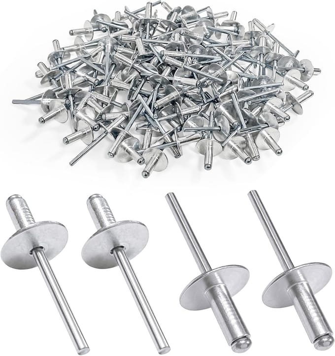 120 Stuks Dome Head Pop Rivets - Blinde Rivets 4.8x12x16mm voor Metalen Bevestiging en Constructie