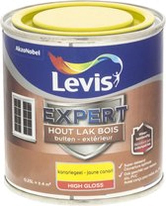 Levis - Expert Hout Lak Buiten High Gloss - Kanariegeel - 0,25 L