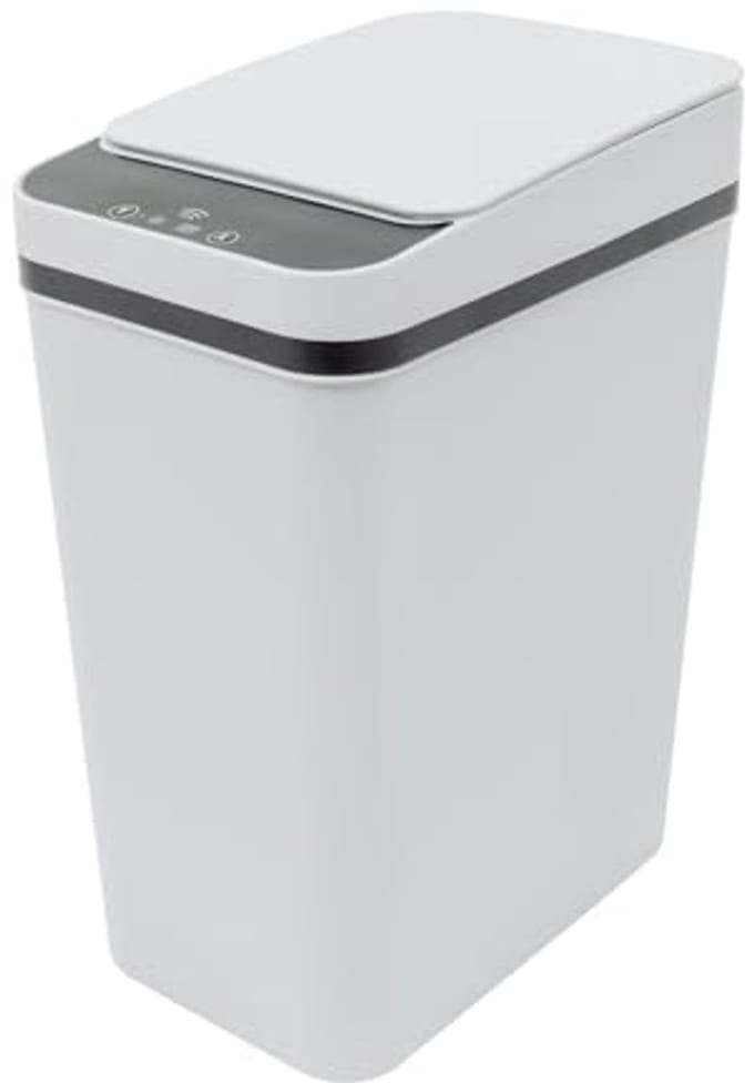 Automatische Prullenbak - Slimme Afvalbak - Hygiënisch Afval - Bewegingssensor - 12 Liter - Grijs