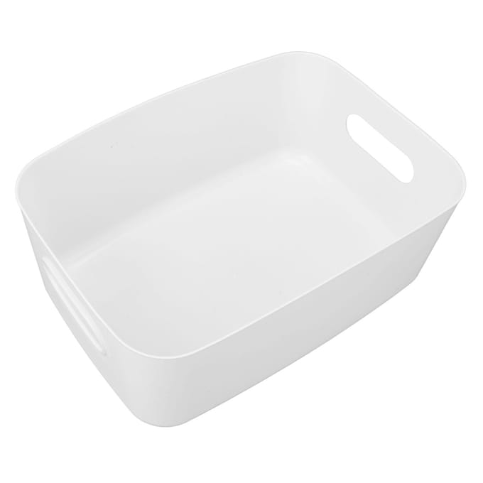 Opbergmand Wit Grote Capaciteit Handvat Ontwerp Duurzaam PP Brede Toepassing Plastic Opslag white