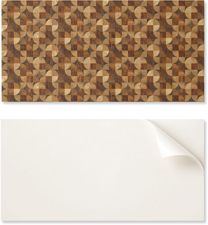 Zelfklevend decoratief element van vinyl voor thuis, 100x50 cm, geometrisch houtpatroon