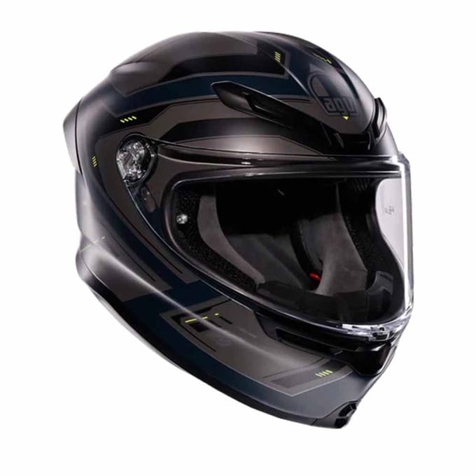 AGV K6 S E2206 Mplk Enhance Matt Grijs Geel Fluo Integraalhelm - Helm