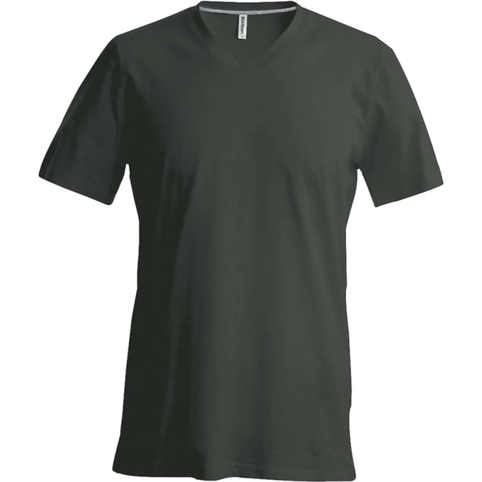 Kariban T-shirt V-hals korte mouwen K357 - Dark Khaki - 3XL