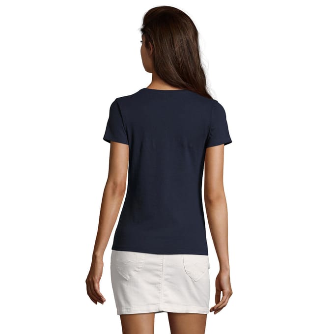 SOLS Dames/Dames Imperial V Hals T-shirt (Franse marine)