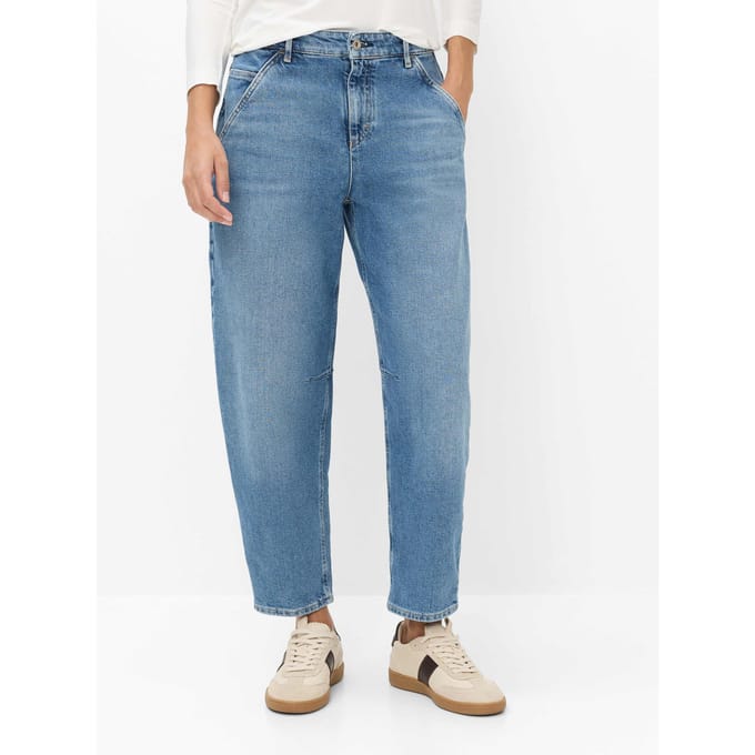 Brax Dames Jeans  Style MEGAN S USED LIGHT BLUE, denim lichtblauw, maat 40K
