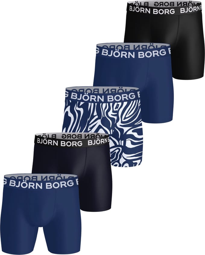 Bjorn Borg 5-Pack - Performance - heren boxershort - microfibre - Blauw Combi / S