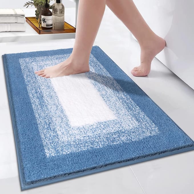 Antislip Badmat 45 x 65 cm - Absorberend en Machinewasbaar - Luxe Badkamer Vloermat