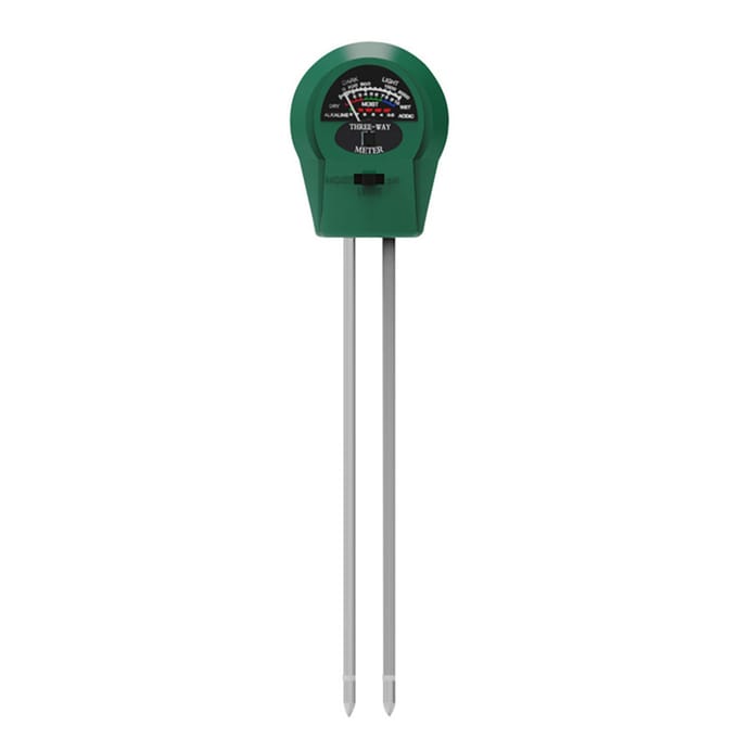 Pointer Bodemtester 3 in 1 Licht/PH/ Vochttesten Multifunctionele Bodemtestsonde Draagbare Bodem donkergroene kleur