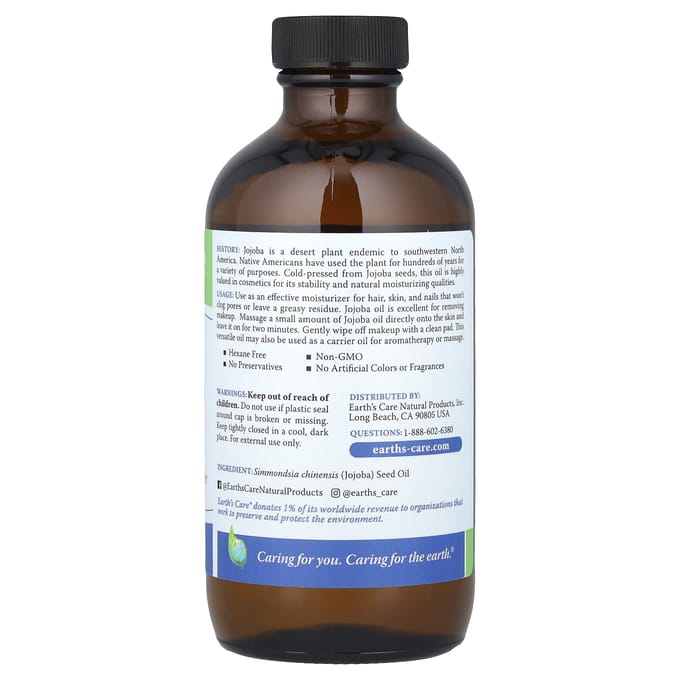Earth'S Care, Jojoba Oil, 236Ml(8Fl Oz) gray