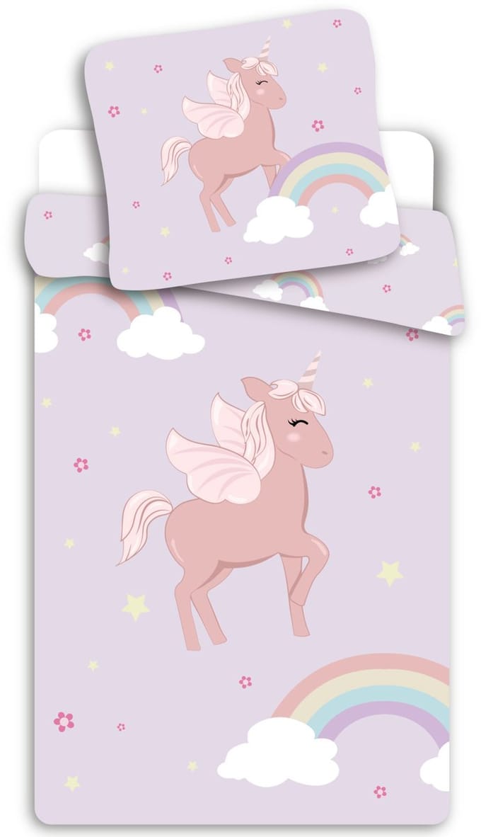 Unicorn Dekbedovertrek Rainbow - Eenpersoons - 140 x 200 cm - Katoen