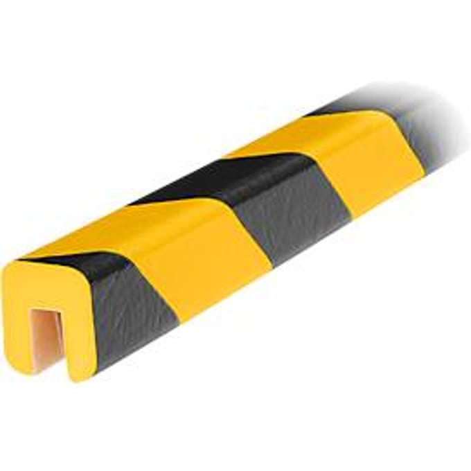 Randbeschermprofiel type G, 1 m/stuk, geel/zwart