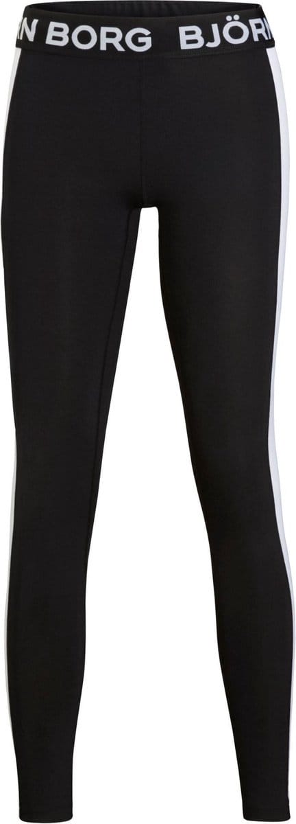 Bjorn Borg LA Stripe dames tight - performance - zwart / wit - maat L