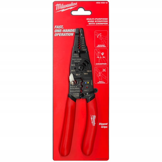 Milwaukee Multifunctionele Striptang & Krimptang - 4932493816