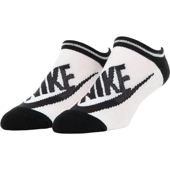 Nike Enkelsokken Dames 3 Paar Zwart Wit SX6064-101 M white