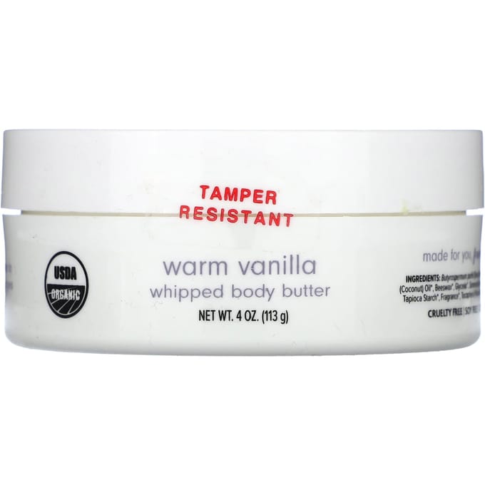 Dr. Mercola, Ola Botanicals, Geklopte Body Butter, Warme Vanille, 4 oz (113 gr) white