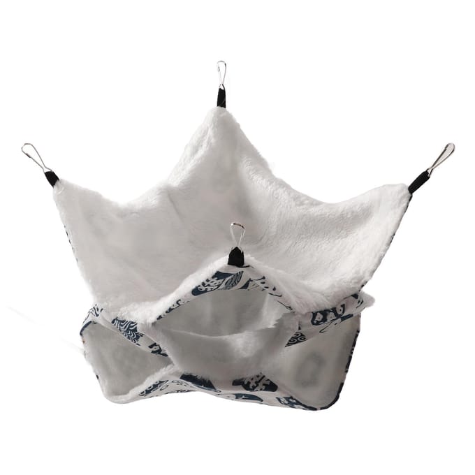 3-Laags Hamsterhangmat voor Kleine Huisdieren Winter Warme Hangmat Kooi Hangend Bed voor Eekhoorns Cavia White Cat gray