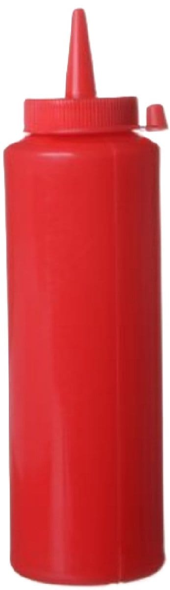 HENDI Dispenser flacon – 0,35L – hygiënisch afsluitdopje – vaatwasmachinebestendig – rood