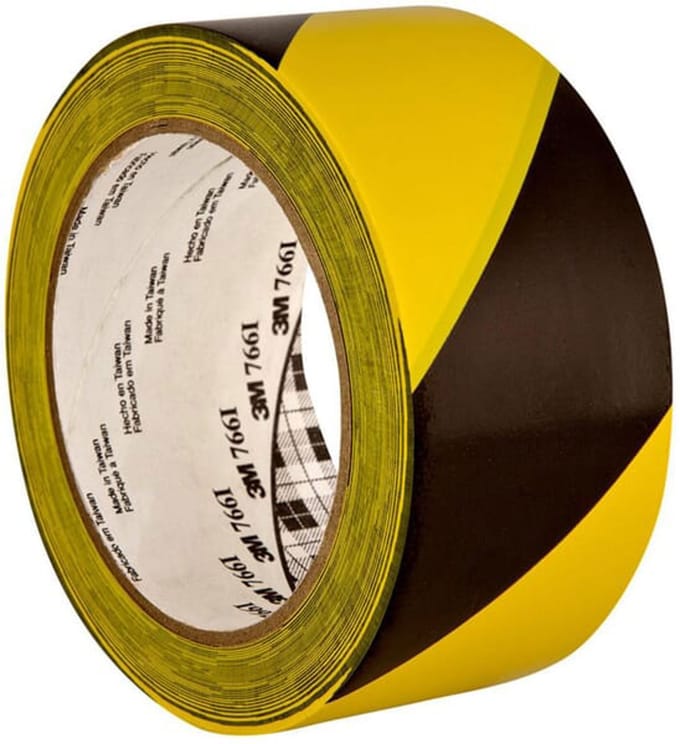 3m waarschuwingstape geel zwart 33m 50mm