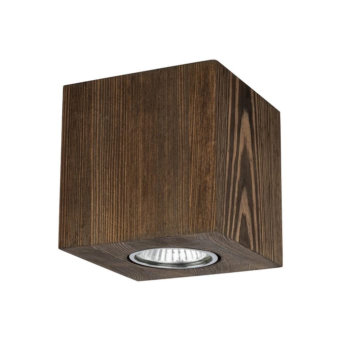 Envostar Tuni downlight, grenen gebeitst walnoot