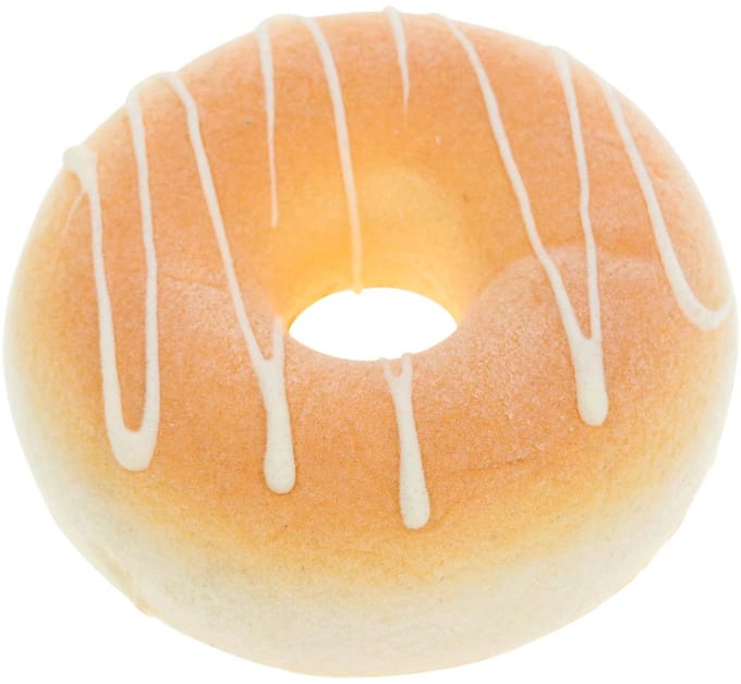 Decoratieve donut, gedetailleerde replica, bedrieglijk realistisch, vo