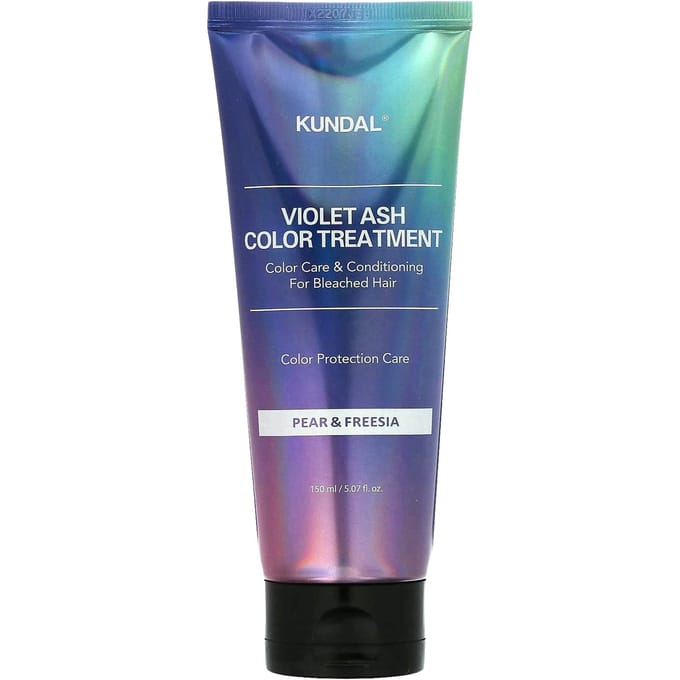 Kundal, Violet Ash Color Treatment, Pear & Freesia, 5.07 fl oz (150 ml) blue