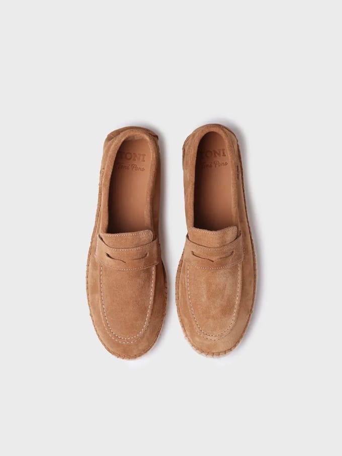 Gesloten espadrilles voor heren van suède | BENET