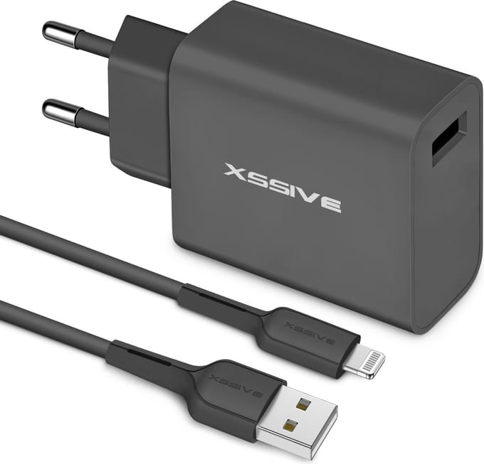 Oplader met Lightning Kabel 1 Meter - Geschikt voor iPhone X, Xs, Xr, Xs Max, 8 Plus, 7, SE
