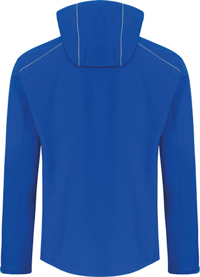 Men's Softshell Outdoorjas met afneembare capuchon Royal - M