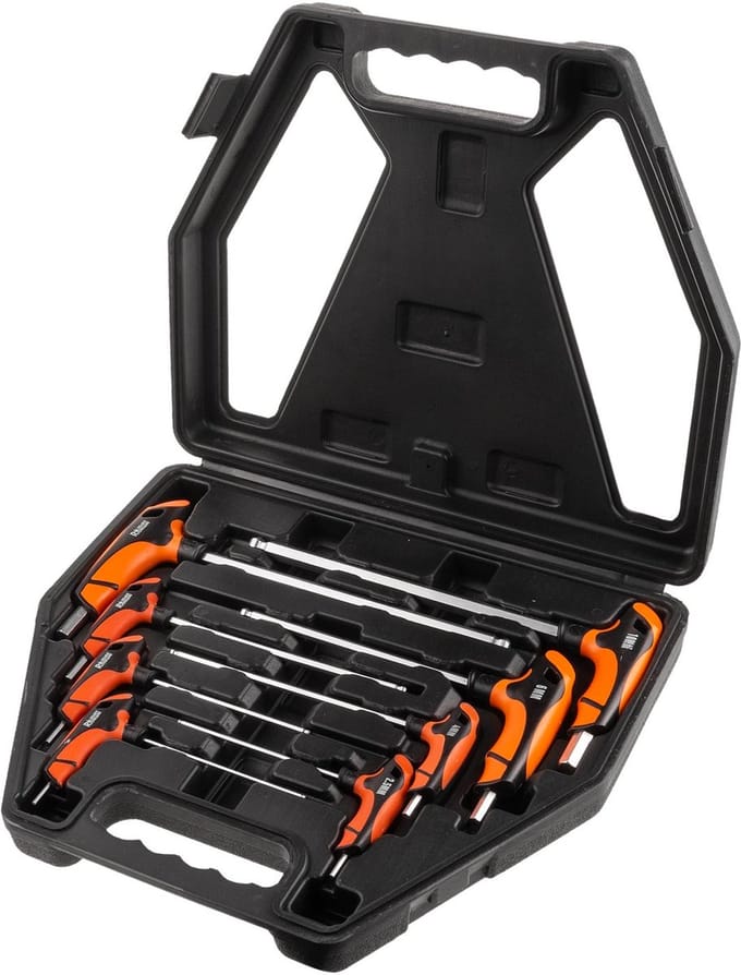 Imbussleutelset T-greep 2–10 mm – 8-delig – CR-V Staal – Met Opbergkoffer