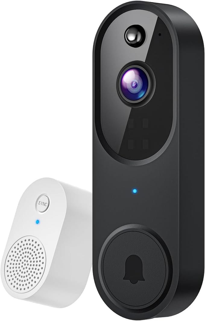 Deurbelcamera – 1080 HD – Nachtzicht – 120° Groothoek – Bewegingsdetectie – Draadloos – Binnen/Buiten