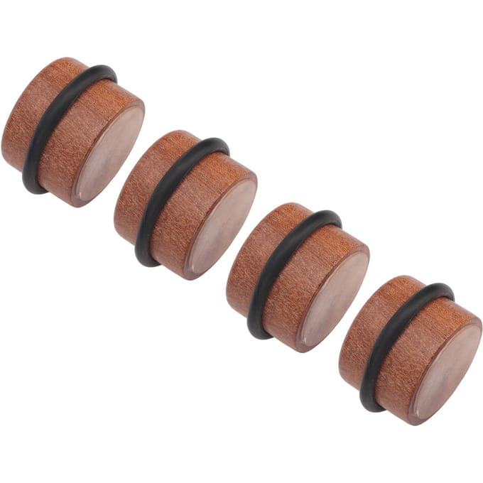 4 pièces Butée de porte cylindrique Prévenir l'impact Silencieux Sans poinçon Bois massif Butée de porte de sol avec