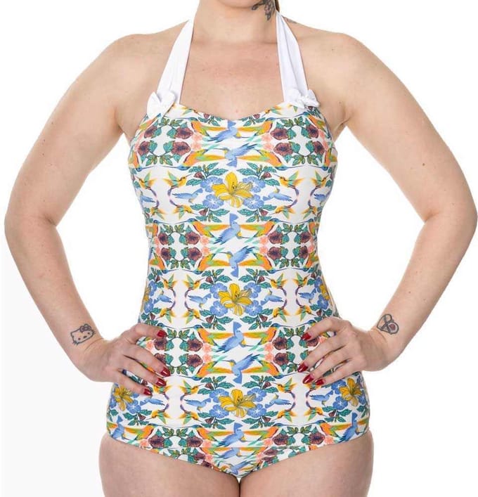 Banned - Shoreline Badpak - Bloemen - S - Multicolours