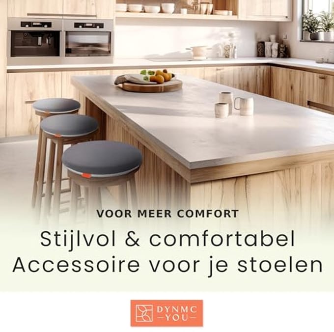 Ronde Zitkussen Set van 4 - 40x40 cm - Ergonomisch en Comfortabel