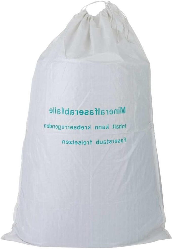 Afvalzakken Isolatiewol - Big Bag - Afval Verwerken - Gecoat Materiaal - 140x220cm - Wit