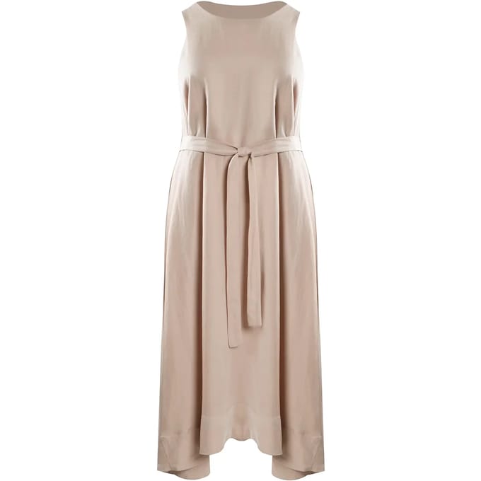 Mouvementloze Jurk met Ceintuur Dames Mat Fashion