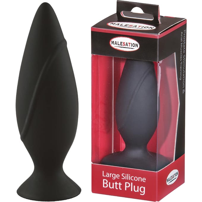 Siliconen Butt Plug Large - Zwart